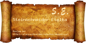 Steinschneider Etelka névjegykártya