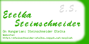 etelka steinschneider business card